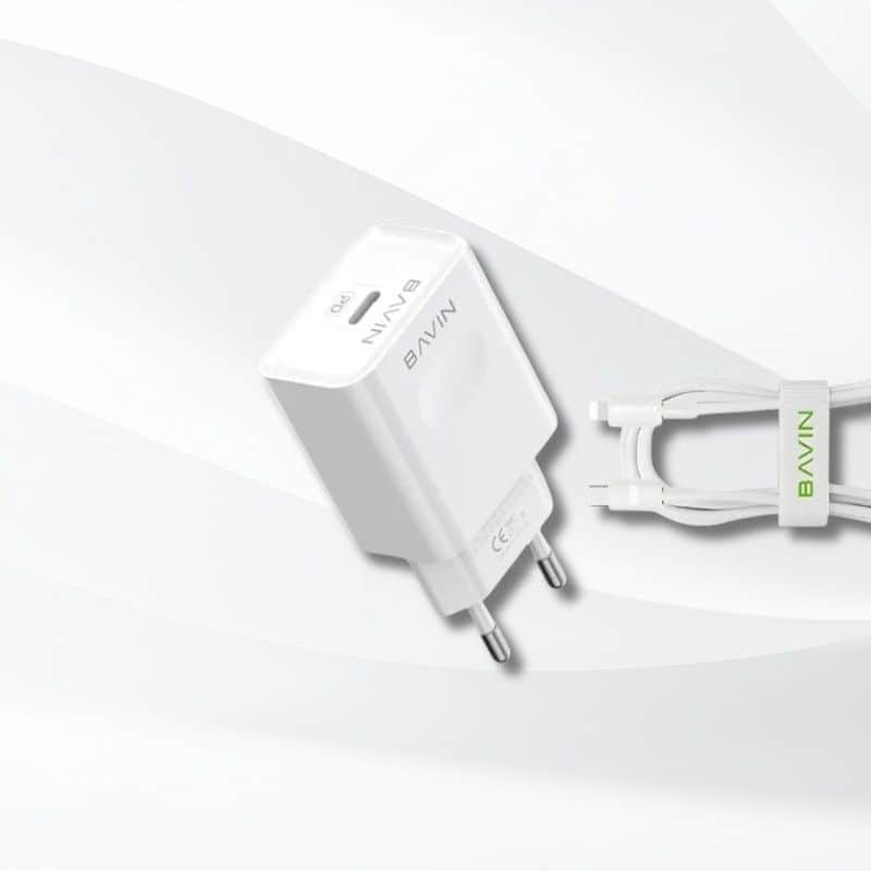 BAVIN PC837Y kucni punjac 20W TYPE C na LIGHTNING bijeli