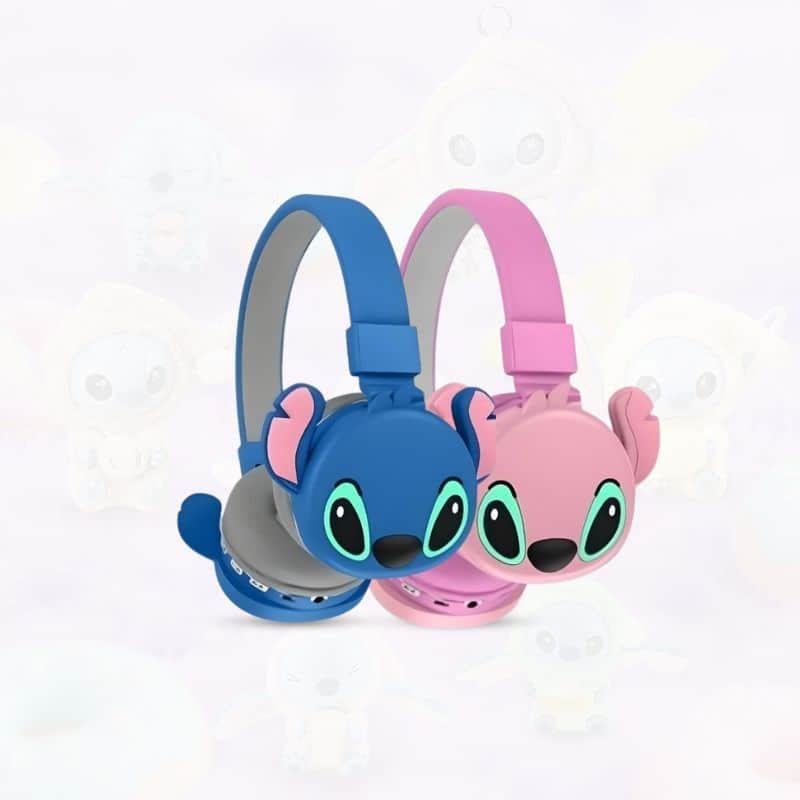 STITCH Kids Bluetooth slušalice AH-806 pink/plave