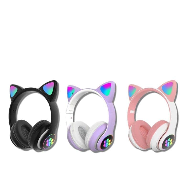 CAT EAR slušalice bluetooth STN-28 crne/ljubičaste/pink