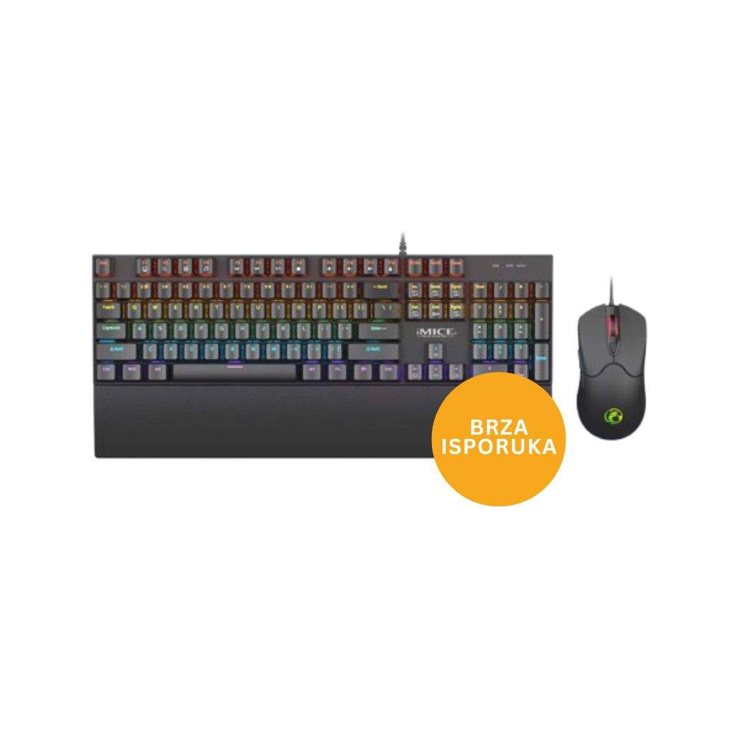 MEHANICKA TASTATURA I MIS KOMBO MK-X10 CRNI IMICE