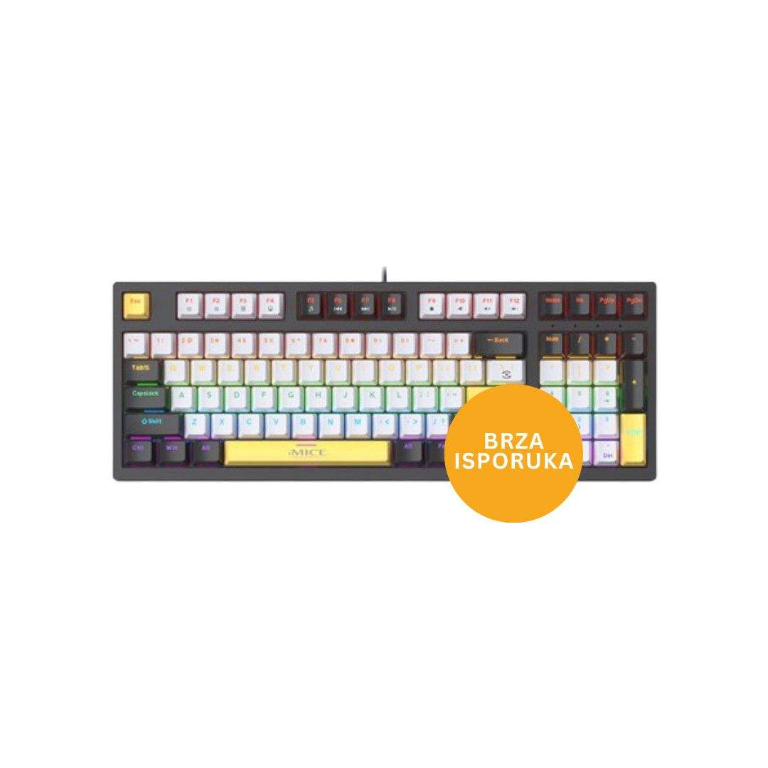 MEHANICKA TASTATURA GK-500 PLAVI SWITCH IMICE CRNO-ZUTA