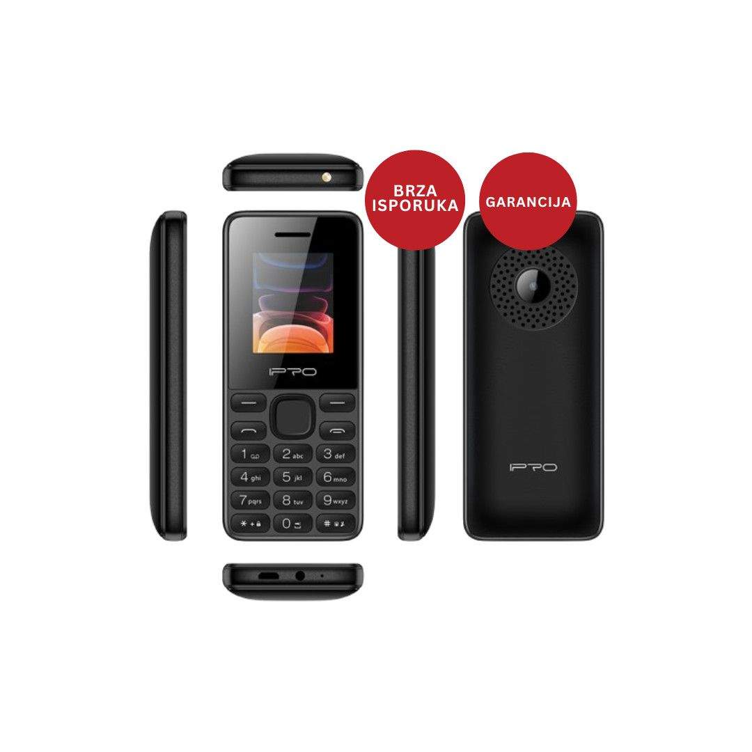 IPRO A1 MINI MOBILNI TELEFON SA TIPKAMA 2G CRNI
