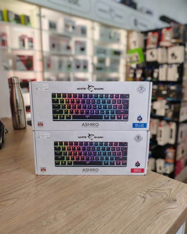 White Shark Ashiko Red Blue switch gaming mehanicka tastatura