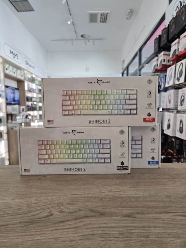 Gaming tastatura White Shark Shinobi 2 US Red Blue Brown switch