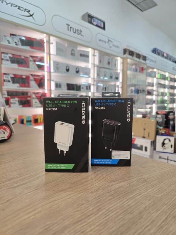 Punjac adapter Gigatech 25W dva izlaza USB C A Iphone Samsung
