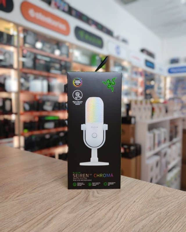Razer Seiren V3 Chroma White gaming streaming mikrofon