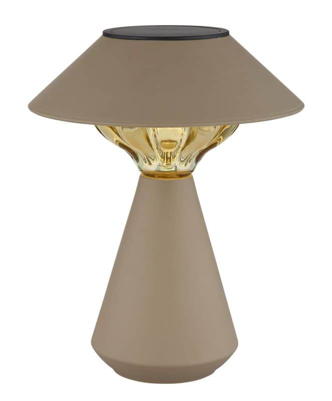 Solarna stolna lampa 10xLED- bež