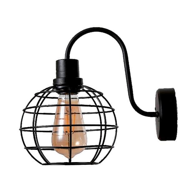 Zidna lampa 1xe27 crna