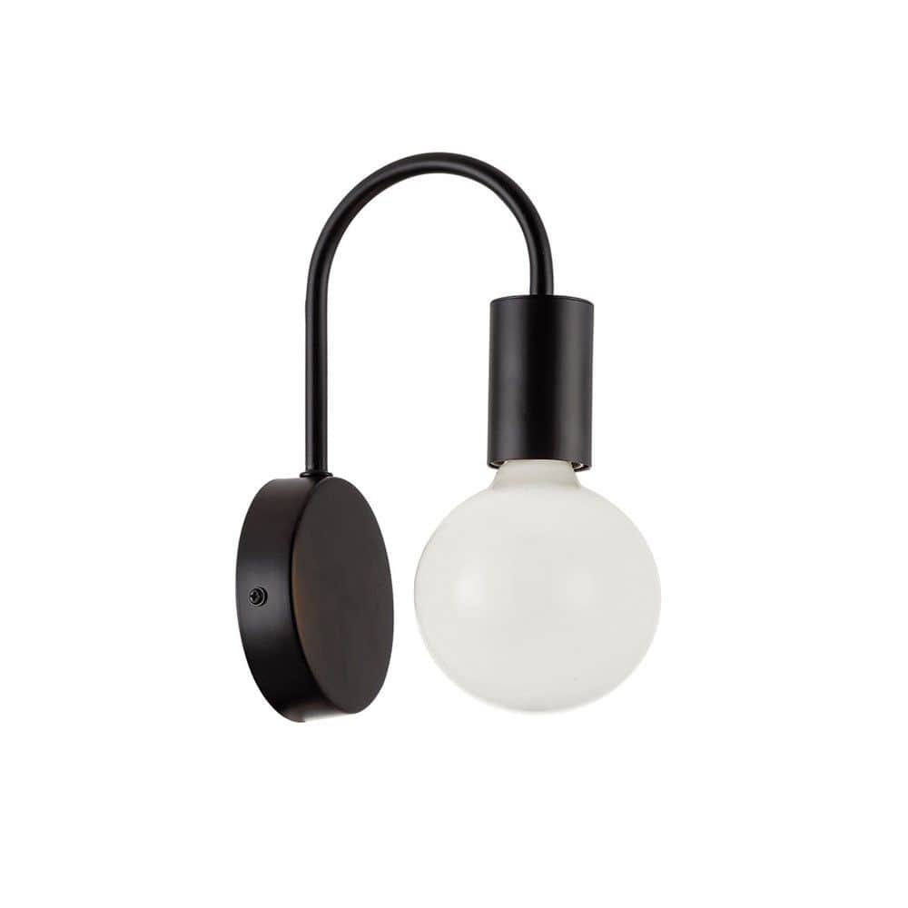 Zidna lampa crno, bijelo 1x E27