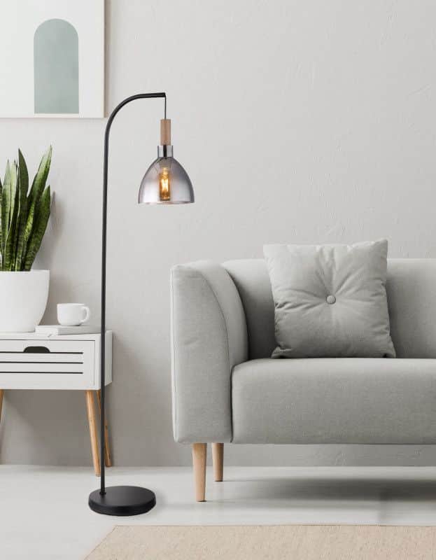 Podna lampa GB 1xE27- crna mat