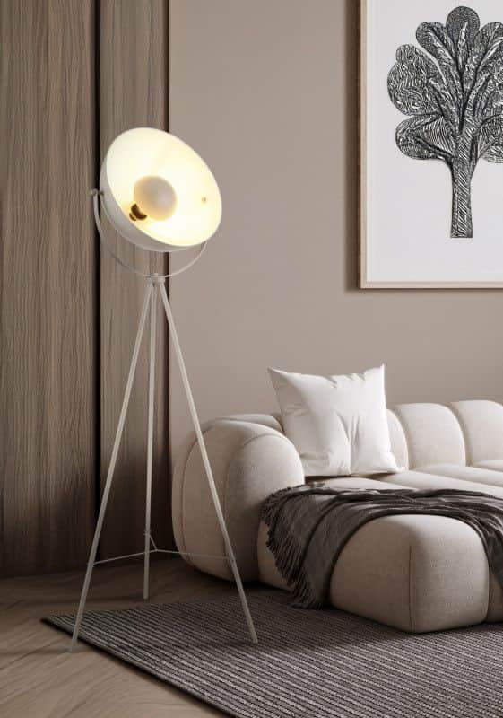 Podna lampa 1xE27- bijela