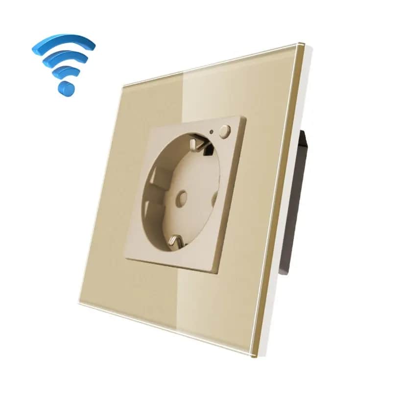 TECH WAVE Wi-Fi utičnica sa ON/OFF indikatorom i stakleni okv...