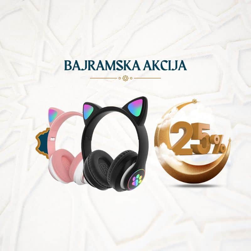 CAT EAR slušalice bluetooth STN-28 crne/pink
