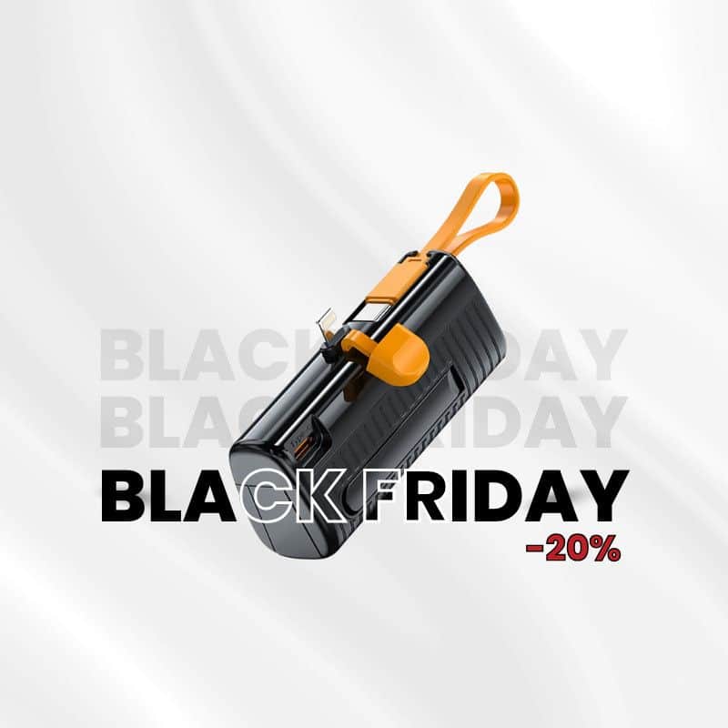 BLACK FRIDAY Mini powerbank lightning + Type C KP-54 5000mAh