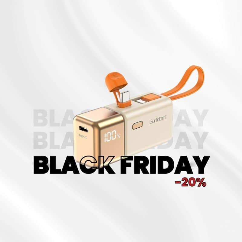BLACK FRIDAY Mini powerbank 2u1 gold bar 5000 mAh PD47