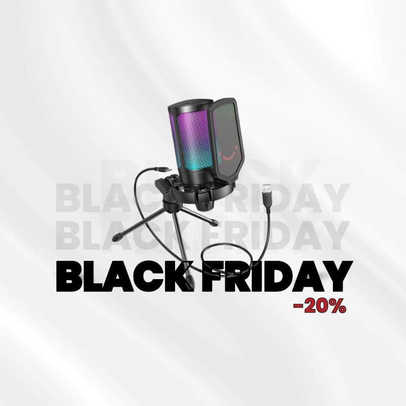 BLACK FRIDAY Fifine RGB gaming mikrofon A6V