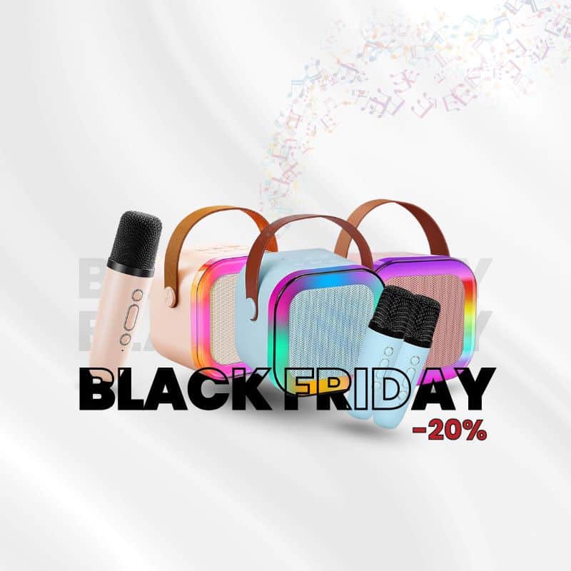 BLACK FRIDAY 2u1 Dječiji bluetooth zvučnik + mikrofon ZQS-K12