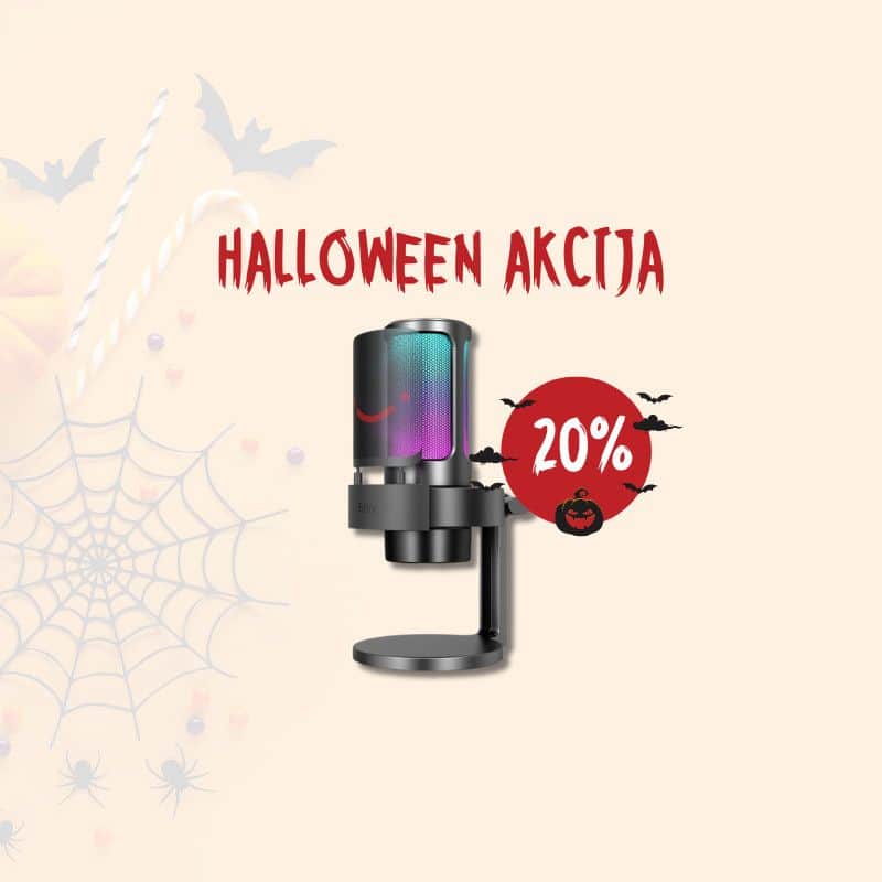 AKCIJA: Gaming mikrofon FIFINE USB A8 RGB, crni