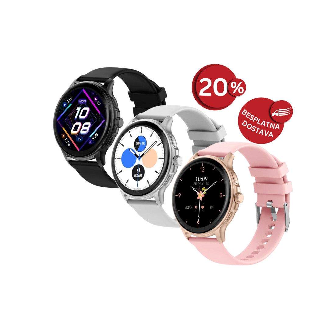 Smartwatch PEJE ZW08-AMD crni - sivi - pink