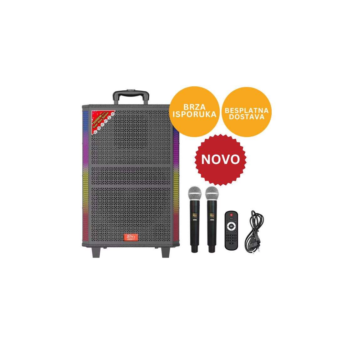 BLUETOOTH ZVUCNIK JQS917 120W 401X359X623 BT MIKROFON X2 SING-E