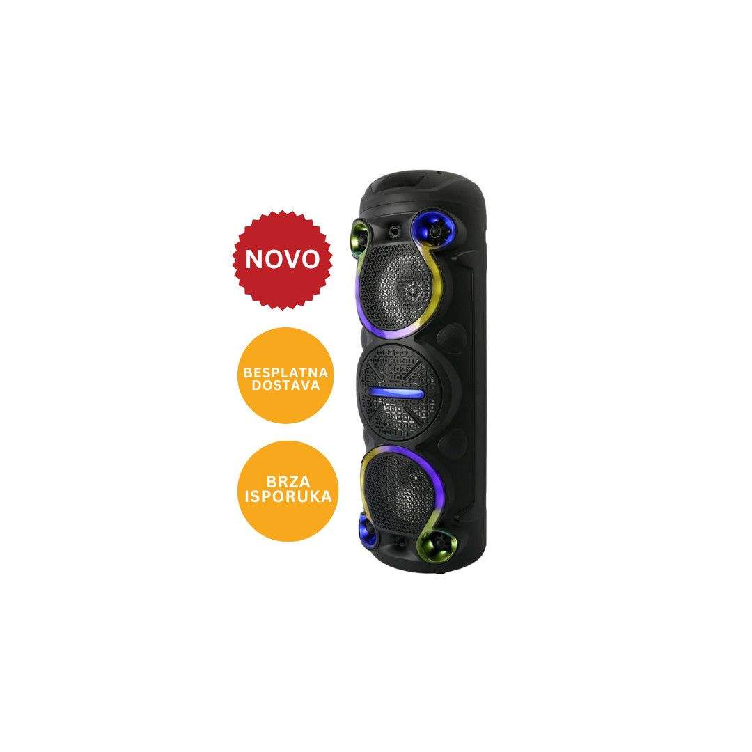 BLUETOOTH ZVUCNIK ZQS6302 263X263X730MM 25X3W BT MIKROFON SING-E