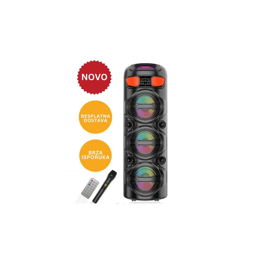 BLUETOOTH ZVUCNIK ZQS6301 263X263X730MM 25X3W BT MIKROFON SING-E