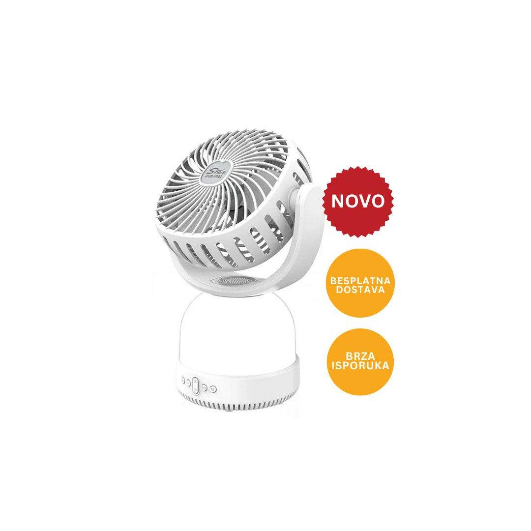 BLUETOOTH ZVUCNIK, SVJETLO  I VENTILATOR ZQS-F802 10W SING-E