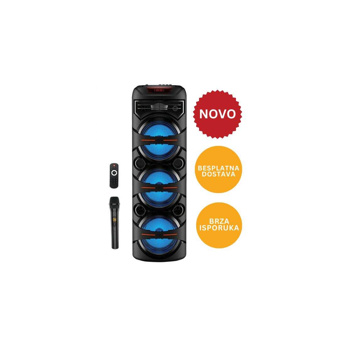 BLUETOOTH ZVUCNIK ABS-8302 310X310X833MM 120W BT MIKROFON SING-E