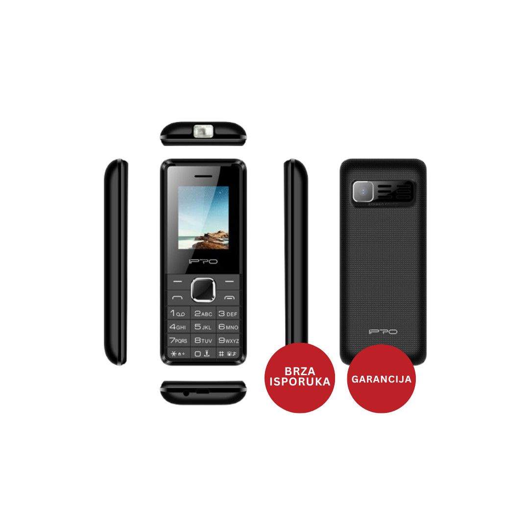 IPRO A18 MOBILNI TELEFON SA TIPKAMA 2G CRNI