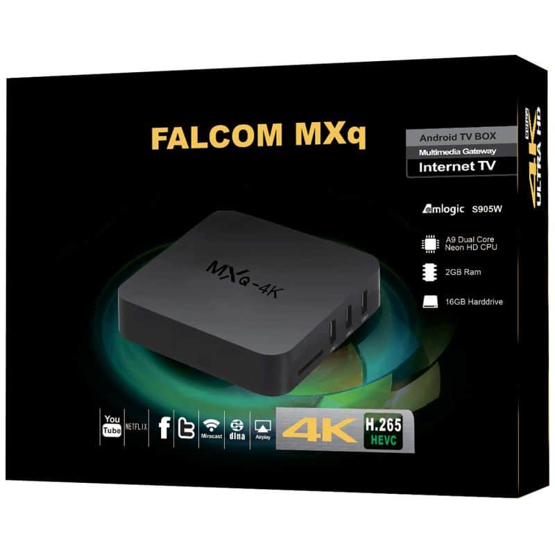 Android Box  4K, Quad CPU, RAM 4GB, H.265