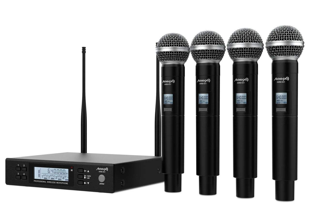 Bežični mikrofon sa 4 ručke Audibax AWM 401 10268335