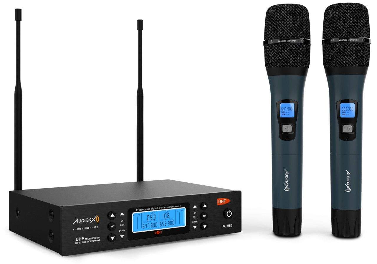 Bežični mikrofon sa dvije ručke UHF Audibax Sidney U310 10145566