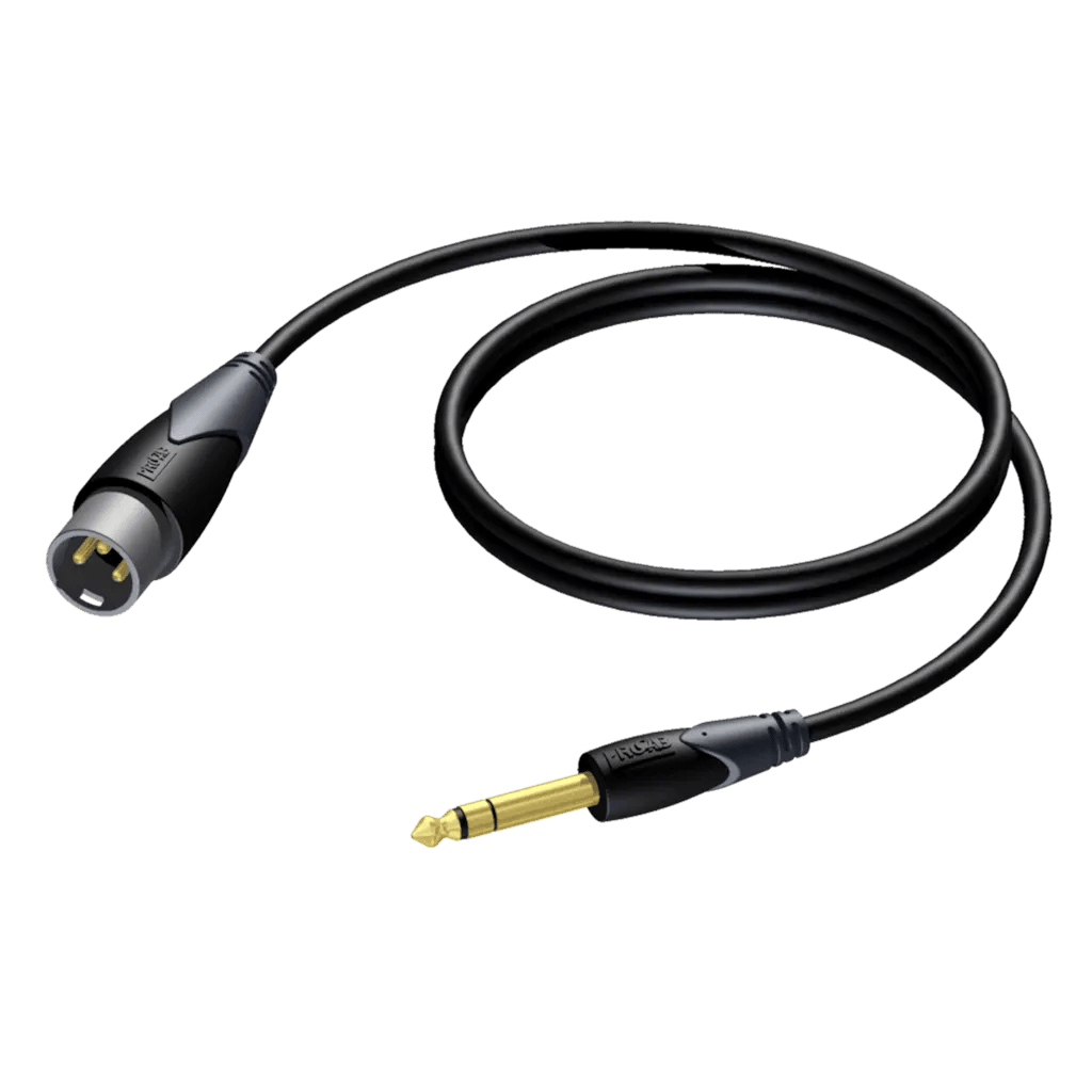 Interkonekcijski kabel 6.3 mm stereo / XLR M 5m Audac CLA724-5