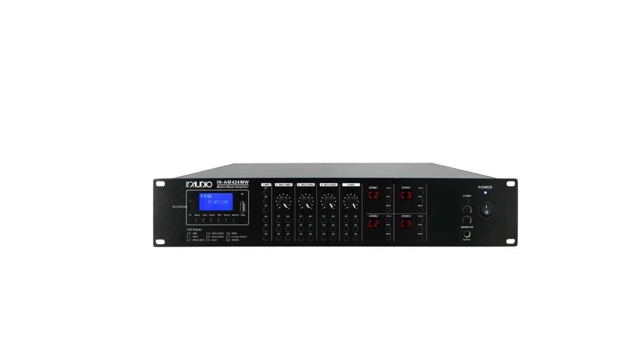 Pojačalo matrix 4x240W USB/BT/FM Wi-Fi In Audio IN-AM424MW