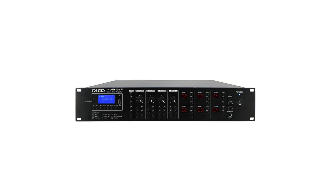 Pojačalo matrix 6x120W USB/BT/FM Wi-Fi In Audio IN-AM612MW