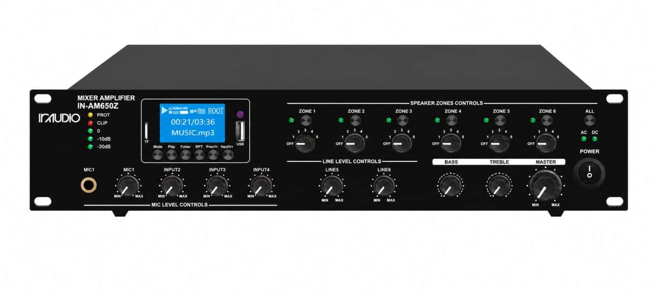 Pojačalo 500W USB/BT/FM zonsko In Audio  IN-AM650Z