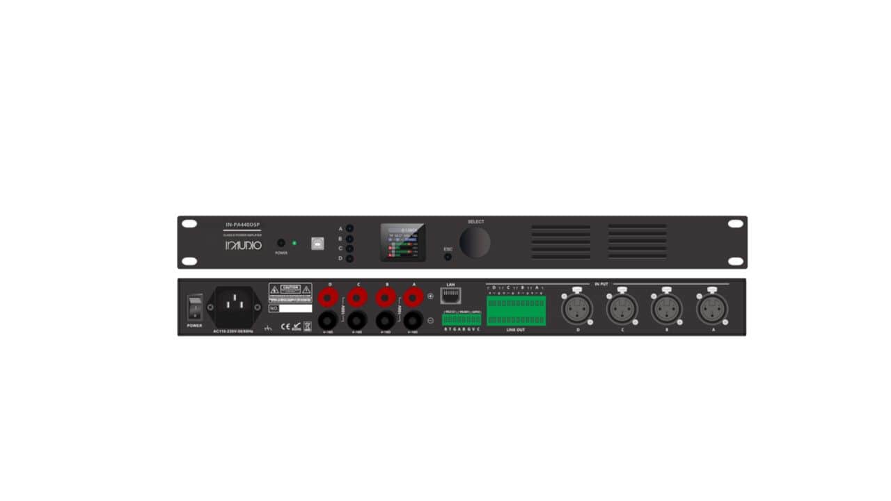 Pojačalo digitalno 4x240W 19'' 1U In Audio IN-PA424D