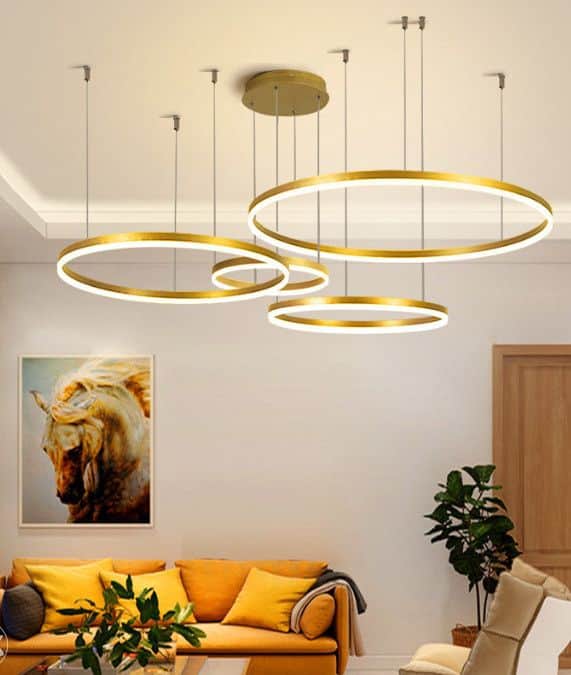 LED luster (visilica) Led Modea LM-8642 zlatni i smeđi