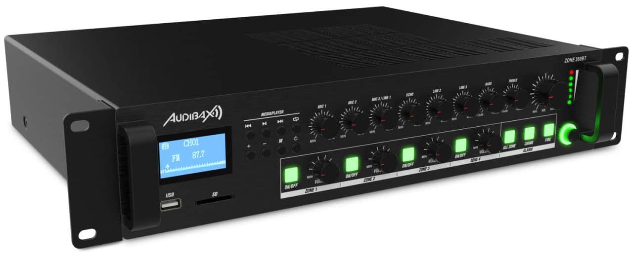 Mikser pojačalo 100V zonsko 360W Audibax Zone 360 BT  10223781