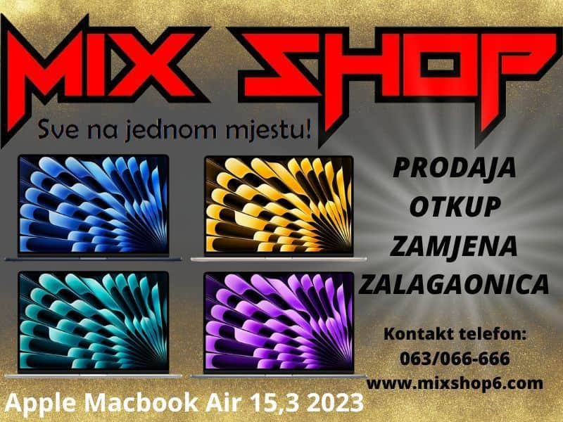 APPLE MACBOOK AIR 15.3 M2 Chip 8GB/256GB *Garancija* 15 3 2023