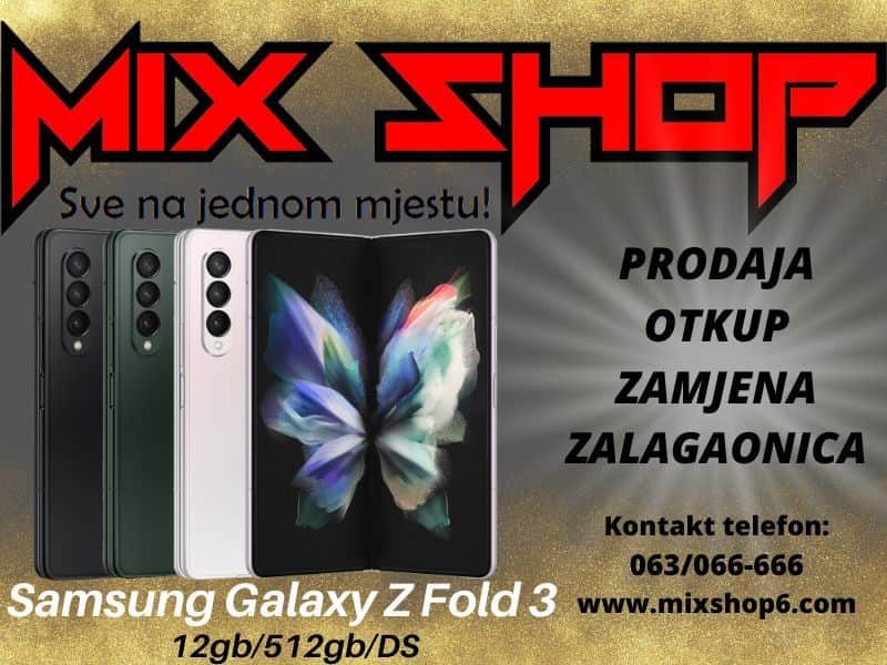 Samsung Galaxy Z FOLD 3 5G 12GB/512GB Garancija*Zamjena* FOLD3 ds