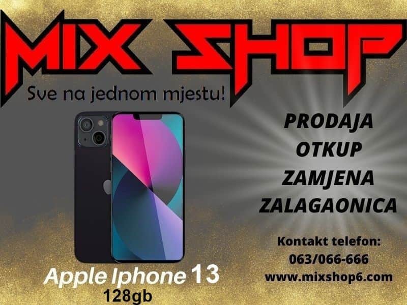 APPLE IPHONE 13 128GB Black/Crni *KAO NOV* icloud zaključan