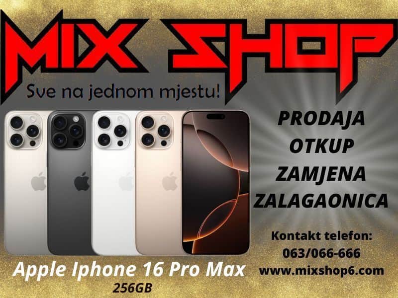 Apple Iphone 16 Pro Max 256GB Novo*Garancija*Zamjena*4 Boje