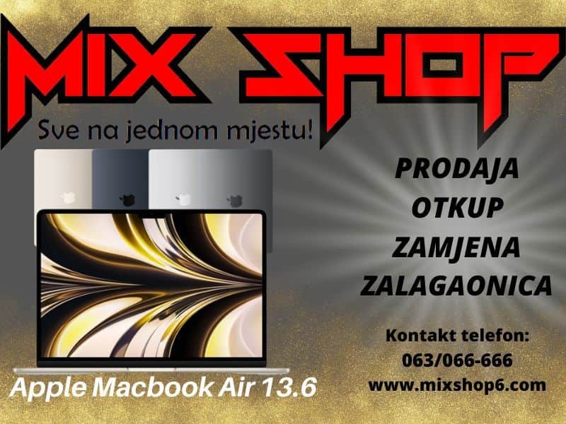 APPLE MACBOOK AIR 13.6 M2 Chip 8GB/256GB *Garancija* 13 6 2022