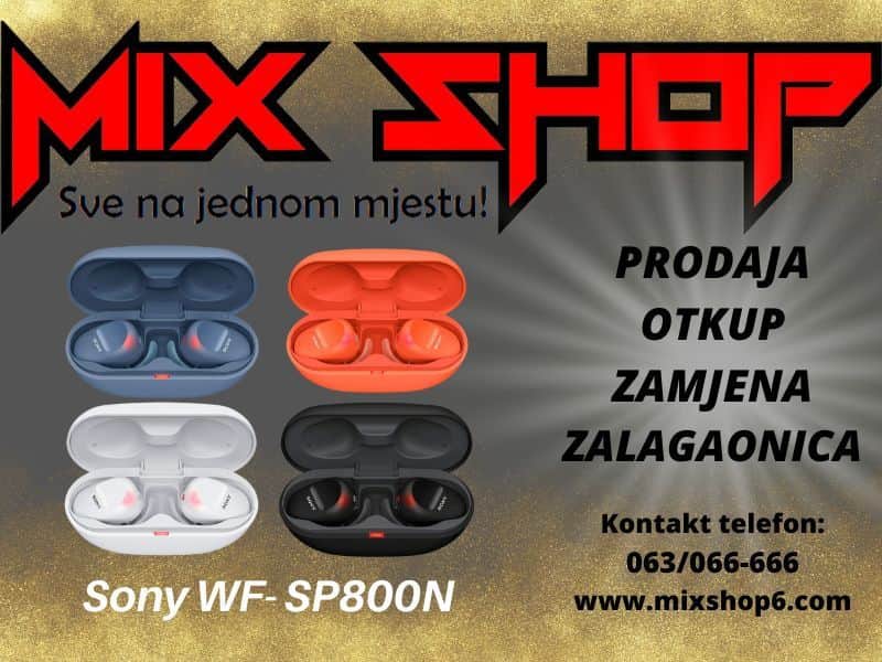 SONY WF-SP800N Bežične Bluetooth Wireless WFSP800N WIFI WI FI