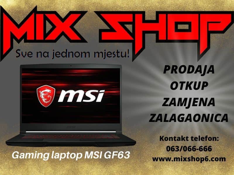 GAMING MSI GF63 Thin 15.6 16GB 512GB *NOVOO* i5 16 512 GB GF 63