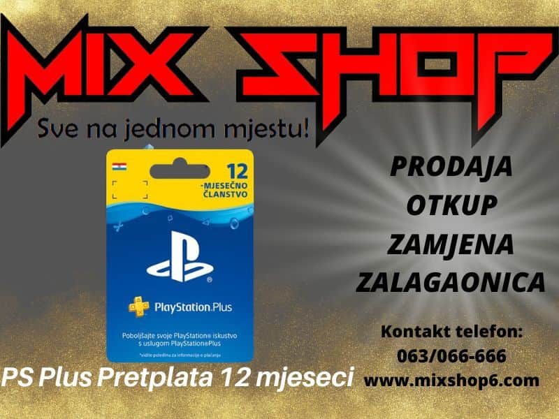 HR PLAYSTATION PLUS PRETPLATA 12 mjeseci PS4 PS5 4 5 Hrvatska ps