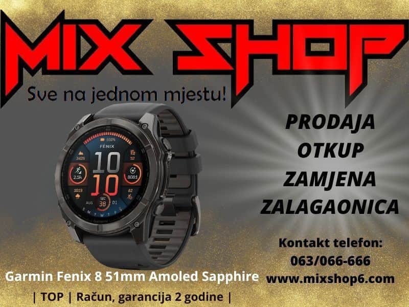 Garmin Fenix 8 51mm Amoled Sapphire *Garancija 2 god.* 51 mm sat