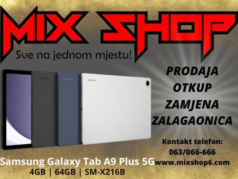 Samaung GALAXY TAB A9 PLUS 5G X216B 4GB/64GB 11 Garancija WiFi Lte x216