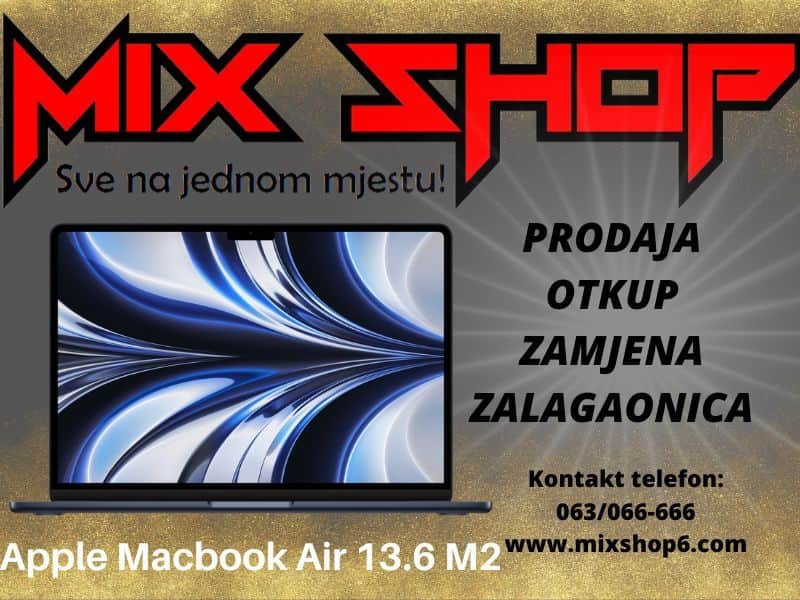 APPLE MACBOOK AIR 13.6 M2 *NOVOO**Garancija* 8GB/256GB 2022 13 6